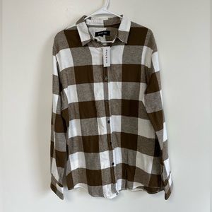 Pacsun Brown Plaid Flannel NWT